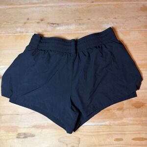 Fabletics Black Athletic Running Shorts Elastic Waist Zipper Pocket Womens Small